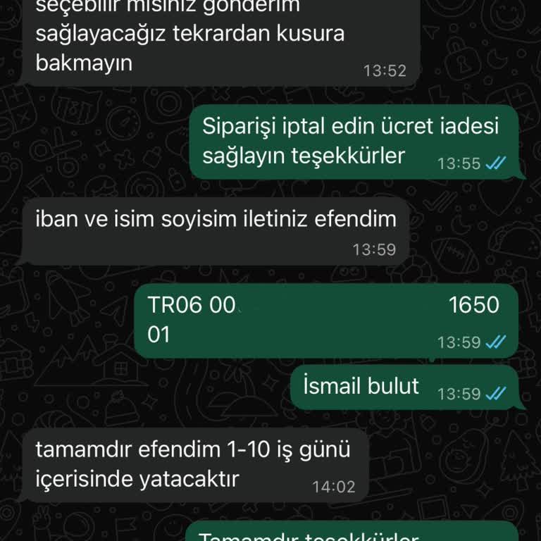 Sipariş İptali Sonrası Ücret İadesi Yapılmıyor