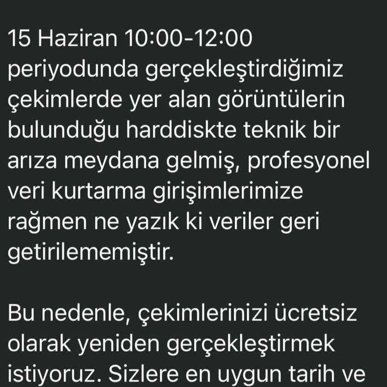 Düğün Çekimlerimizin Silinmesiyle Yaşadığımız Mağduriyet