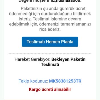 Şüpheli Kargo Mesajları Ve E-posta Bildirimleri Hakkında