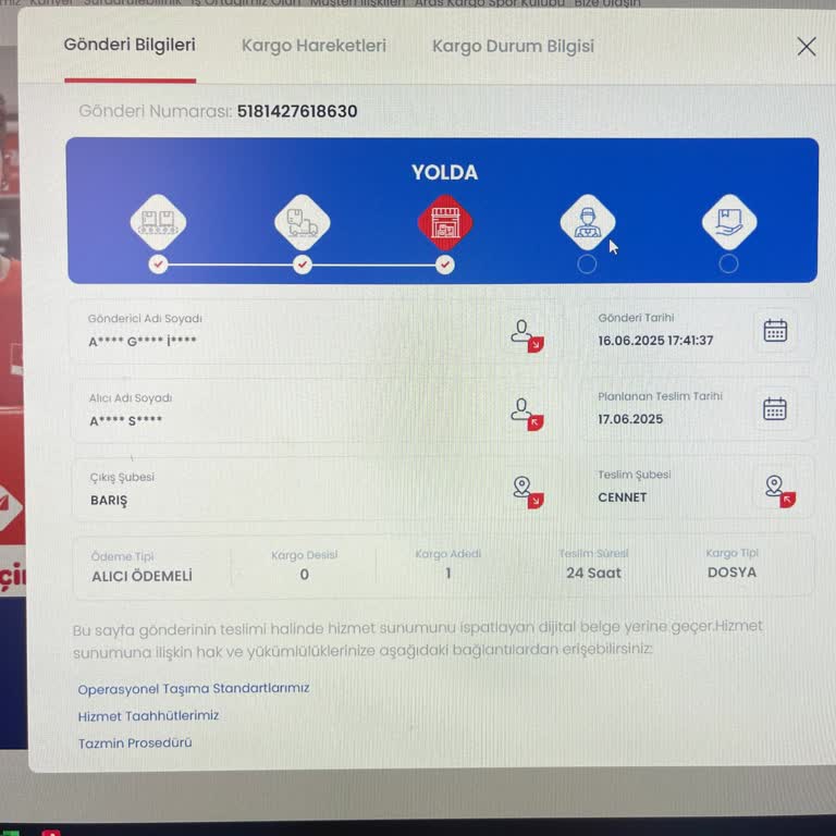 Aras Kargo Cennet Şubesi'nde Kaybolan Çek Ve İlgisizlik