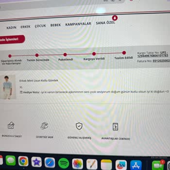 Hediye Paketi Seçeneği Sunulmasına Rağmen Fiyatlı Fatura Ve Eksik Not Gönderimi