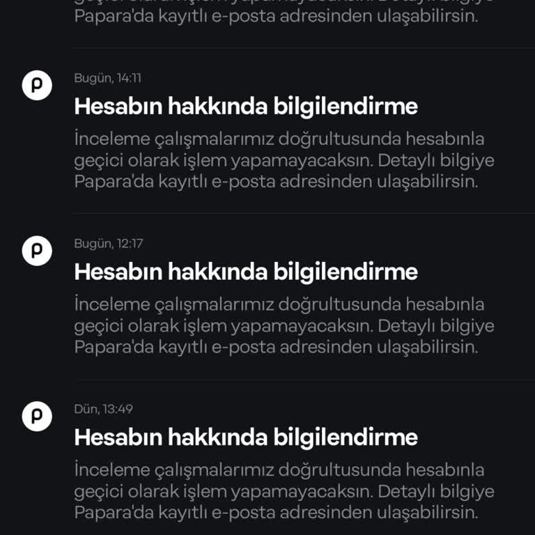 Papara Hesabım Bir Aydır Kısıtlı Neden Açılmıyor?