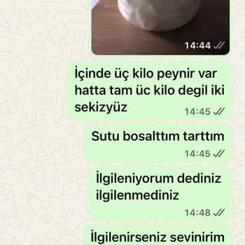 Sipariş Edilen Peynir Miktarı Eksik Gönderildi, Fatura Ulaşmadı