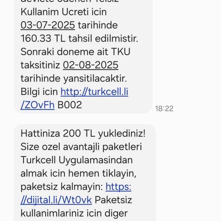 Turkcell'den Haberim Olmadan Yapılan Para Kesintisi Ve Telsiz Kullanım Ücreti
