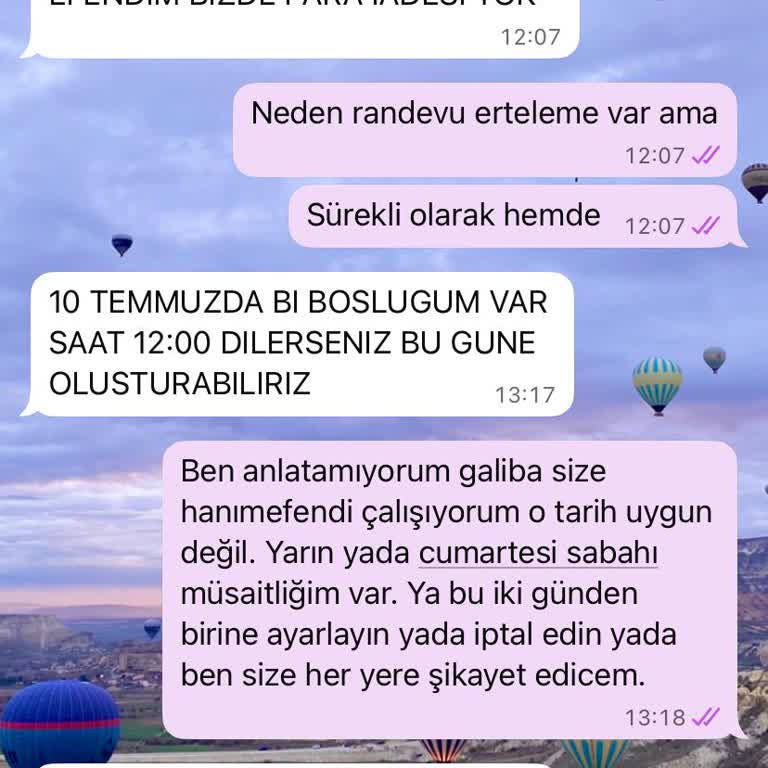 Sürekli Randevu İptali Ve Para İadesi Sorunu Yaşadım