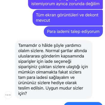 Sipariş Sonrası Oyalama Ve Para İadesi Talebi