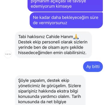 Sipariş Sonrası Oyalama Ve Para İadesi Talebi