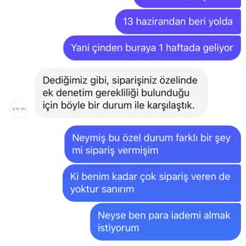 Sipariş Sonrası Oyalama Ve Para İadesi Talebi