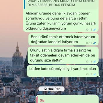 Arızalı Ürün Sonrası Yaşanan İletişim Ve Ödeme Sorunları