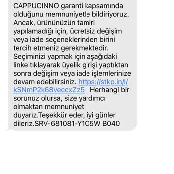 32 Günde Arızalanan Kahve Makinesi Değişim Sorunu