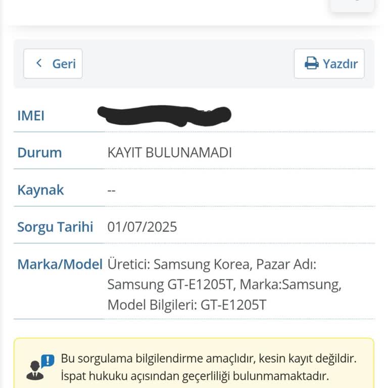 Dolap Imeı Kayıtsız Telefon ve Yetersiz Müşteri Hizmeti Nedeniyle Mağduriyet