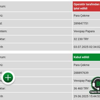 Kazanç Çekim Talebim Sebepsiz İptal Edildi, Bakiye Sıfırlandı