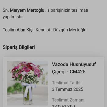 Sipariş Ettiğim Çiçek Görselden Farklı Ve Vazo Boyası Dökülmüş Şekilde Teslim Edildi