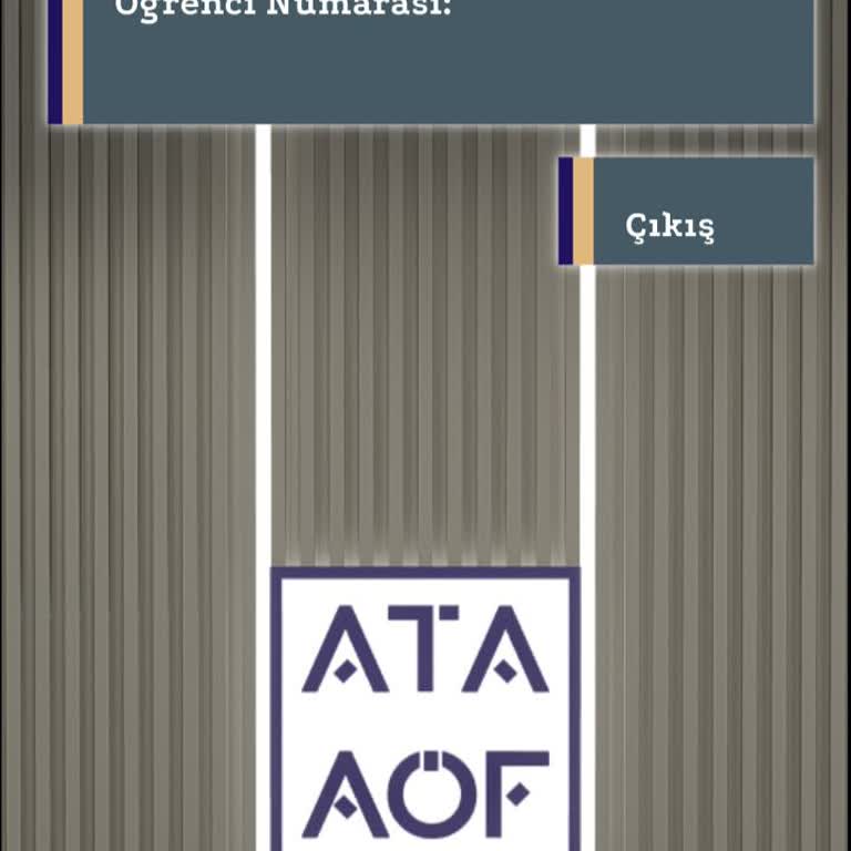 Atatürk Üniversitesi Ata AÖF'de Ders Seçimi Ve Uygulama Sorunlarıyla İlgili Taleplerim