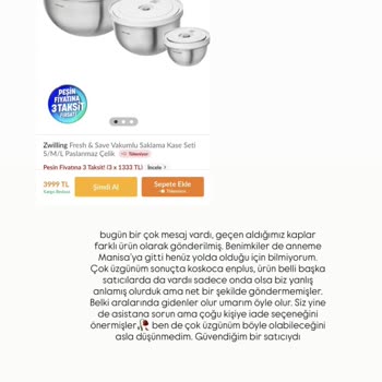 Yanlış Ürün Gönderimi Ve Mağaza Hatasının Giderilmemesi