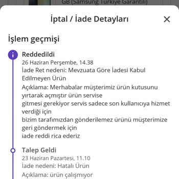 Kullanılmamış Telefonda Hatalı Ürün Mağduriyeti