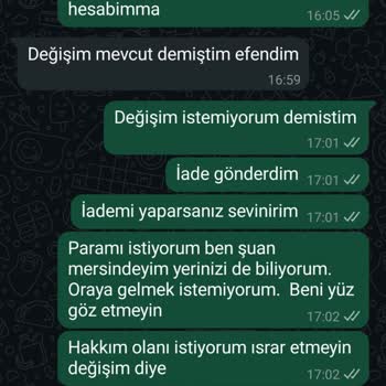 İade Talebime Cevap Verilmiyor, Değişim Zorunlu Tutuluyor