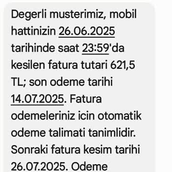 Fatura Tutarındaki Anormallik Ve Yetersiz Müşteri Hizmeti