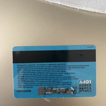 A101 Çalışanının Kaba Tutumu Ve Hediye Karta Zarar Verilmesiyle Mağduriyet