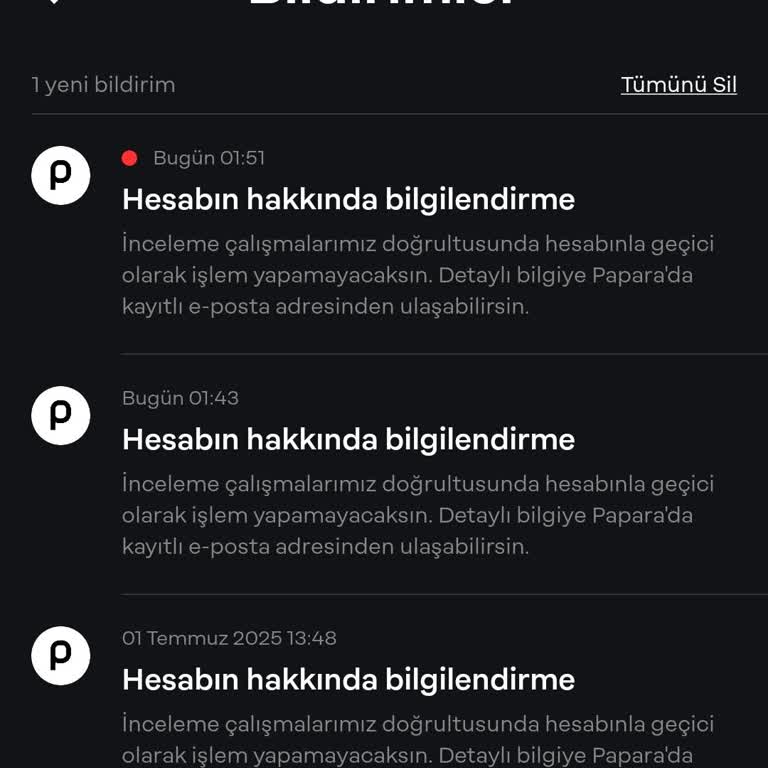 Papara Hesabım Sebepsiz Yere Uzun Süredir İncelemede, Mağduriyetim Giderilmiyor