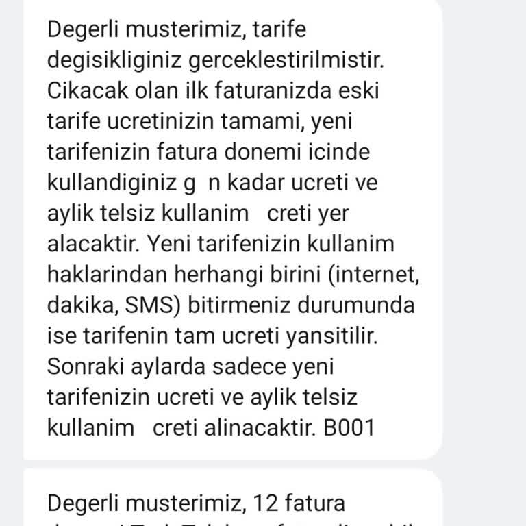 Yeni Tarifeye Geçişte Beklenmeyen Fatura Mağduriyeti Yaşadım