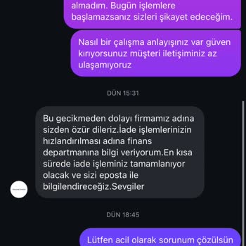 Ücret İadesi 1 Aydır Yapılmıyor, Müşteri Hizmetleri Yanıt Vermiyor
