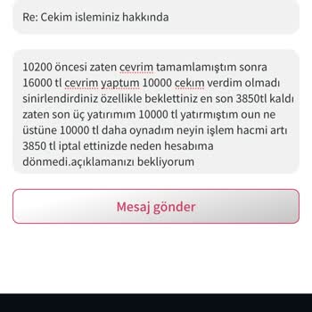 Çekim Taleplerim Sürekli Gerekçesiz Olarak İptal Ediliyor