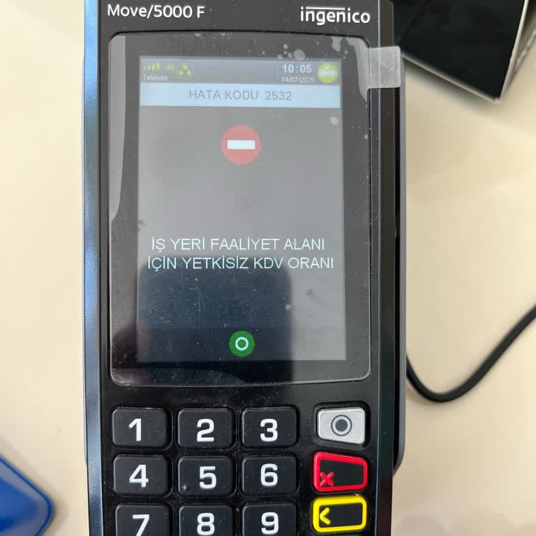 Ingenico Cihazda KDV Oranı Değişikliği Yapılamıyor, Destek Ekibi Yetersiz Kaldı
