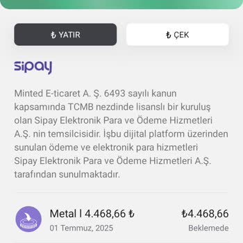 Minted TR Satış Emrim Günlerdir Onaylanmıyor, Destek Yanıt Vermiyor