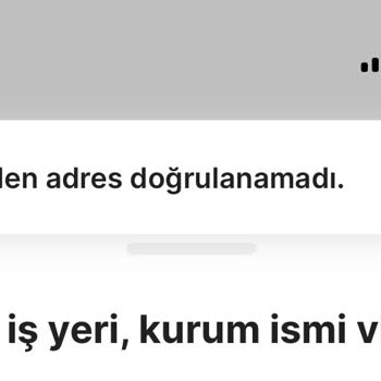 Adres Hatası Nedeniyle Sipariş Veremiyorum