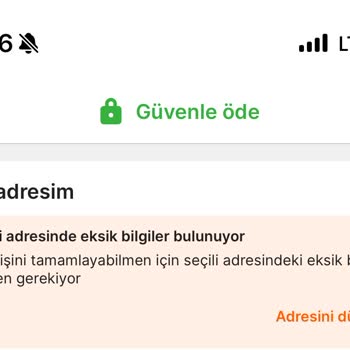 Adres Hatası Nedeniyle Sipariş Veremiyorum