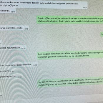 Kablo Kopunca Hizmet Yok, Fatura Var: 7 Gündür Çözüm Bekliyorum!