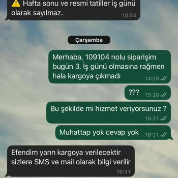 Sipariş Sonrası Destek Ve Kargo Sürecinde Yaşanan İletişim Sorunu