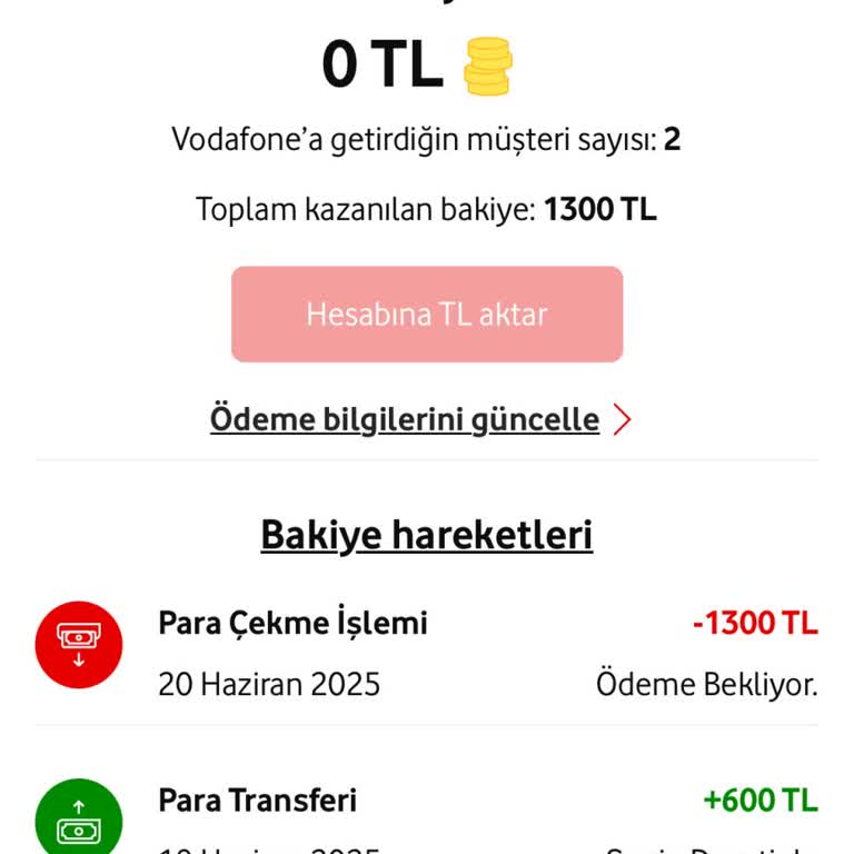 Vodafone Kampanya Bakiyem Ödenmedi Müşteri Hizmetleri Yardımcı Olmadı