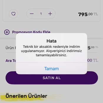 Gratiste Sepette Görünen İndirim Ödeme Aşamasında Kayboluyor