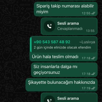 Lusivya Sitesinden Aldığım Ürünler Gelmedi İletişim Kuramıyorum