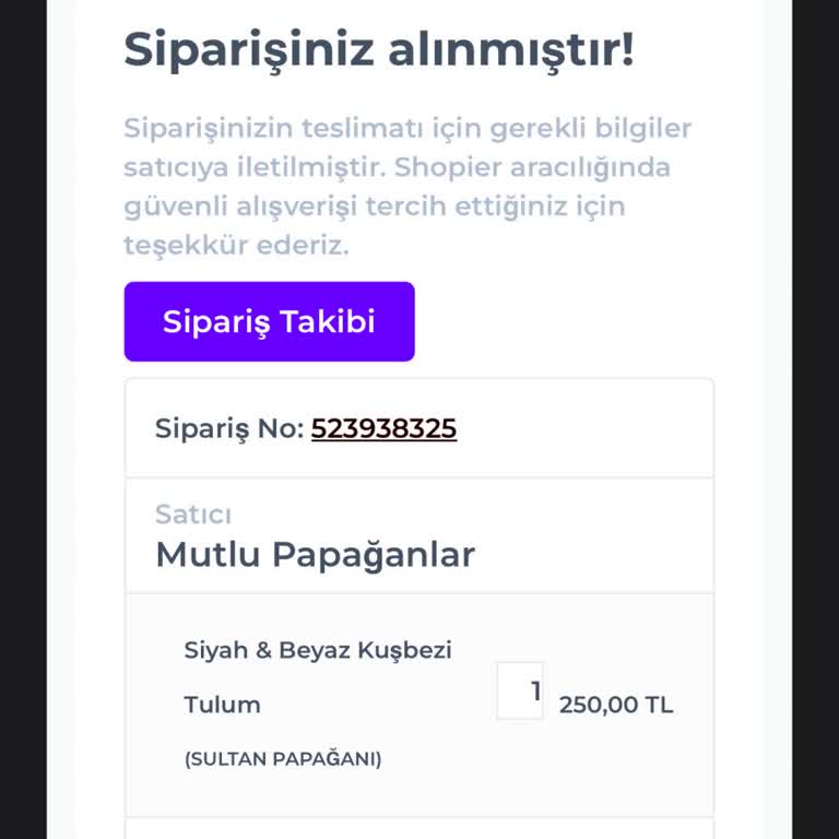 Mutlu Papağanlar Siparişim Onaylandıktan Sonra Kargoya Verilmedi ve İletişim Kurulamıyor
