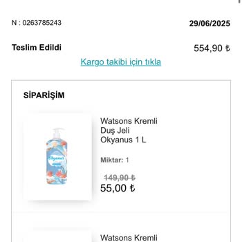 Siparişim Kayıp, Ne Watsons Ne Kargo İlgileniyor!