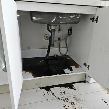 Lavabo Gider Açıcısı Plastik Ve Giysileri Eritti Ciddi Zarar Oluştu