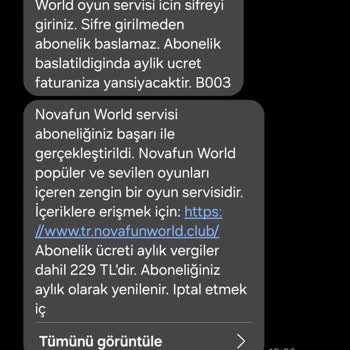 Habersiz Onayla Başlatılan Novafun World Aboneliği Ve Ücret İadesi Sorunu
