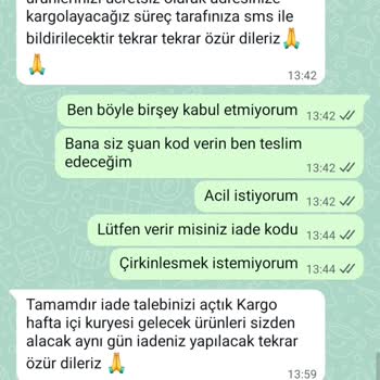 Sipariş Sonrası Yaşanan Sorun Ve Para İadesi Belirsizliği