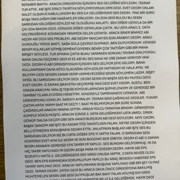 Yanlış Onarım Sonrası Artan Direksiyon Sorunları Ve Mağduriyet