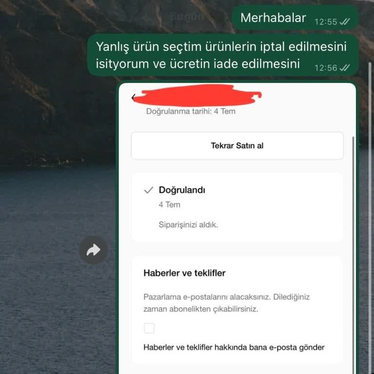 Sipariş İptal Talebime Yanıt Alamıyorum, Mağdur Edildim