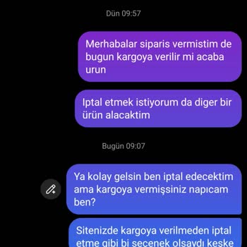 Sipariş İptal Talebime Cevap Verilmedi Ve Ürün Gönderildi