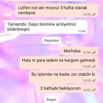 İade Ve Değişim Sürecinde Cevapsız Kaldım, Mağdur Edildim