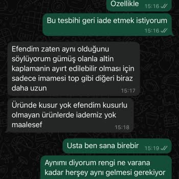 Sipariş Ettiğim Tesbih Farklı Renkle Gönderildi