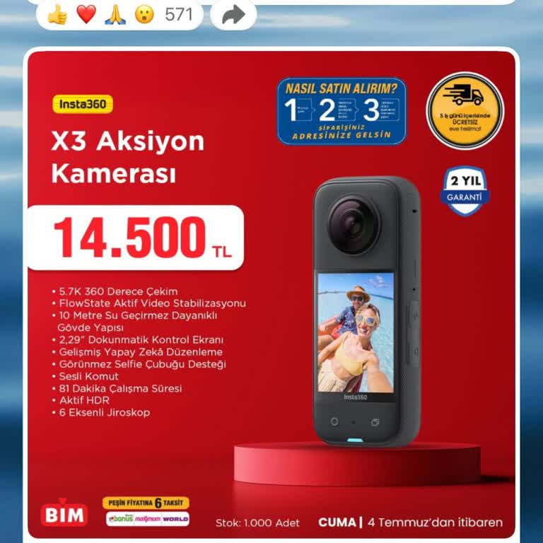 BİM'de Duyurulan Insta 360 Kamera Mağazada Bulunamadı, Zaman Kaybı Yaşadım