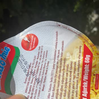 Noodle Bardakta Kurtçuk Çıkması Nedeniyle Hayal Kırıklığı