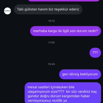 Sipariş Sonrası Yetersiz Bilgilendirme Ve İletişimsizlik