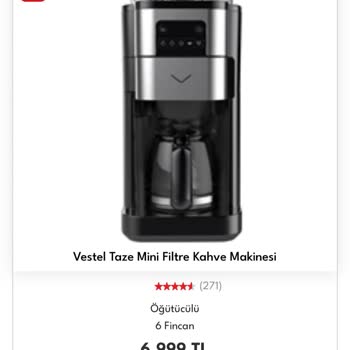 Vestel Kahve Makinesi Parça Temini Ve Servis İlgisizliği Mağduriyeti